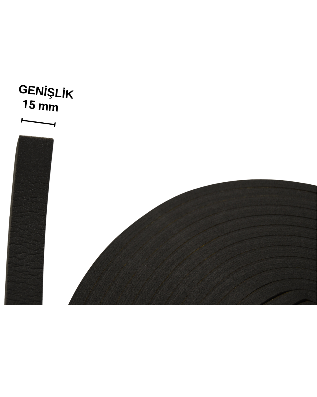 3 x 15 Mm Yapışkanlı Epdm Sünger Şerit (100 Metre)