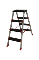 4 Basamaklı Alüminyum Çift Taraflı Merdiven