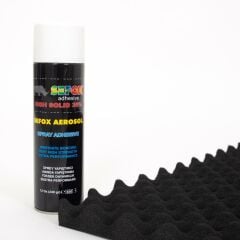 AKUSTİK SÜNGER 30 MM ( EN : 1 MT BOY : 1 MT) + SEFOX  SPREY YAPIŞTIRICI 340 GR (1 ADET)