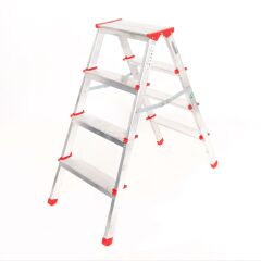 ALÜMİNYUM ÇİFT ÇIKIŞLI 4 BASAMAKLI MERDİVEN (91 CM) (ACCM.02)