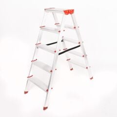 ALÜMİNYUM ÇİFT ÇIKIŞLI 5 BASAMAKLI MERDİVEN(109 CM) (ACCM.03)