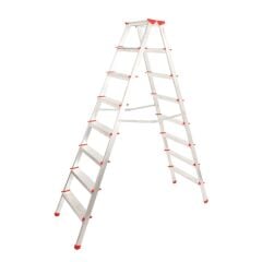 ALÜMİNYUM ÇİFT ÇIKIŞLI 8 BASAMAKLI MERDİVEN (181 CM) (ACCM.06)