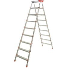 Alüminyum Çift Çıkışlı 9 Basamaklı Merdiven (2 Metre) (ACCM.07)