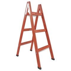 STEP 3 BASAMAKLI ÇİFT ÇIKIŞLI AHŞAP MERDİVEN (YÜKSEKLİK 1,10 M)