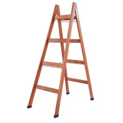 STEP 4 BASAMAKLI ÇİFT ÇIKIŞLI AHŞAP MERDİVEN (YÜKSEKLİK 1.40 MT)