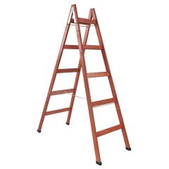 STEP 5 BASAMAKLI ÇİFT ÇIKIŞLI AHŞAP MERDİVEN (YÜKSEKLİK 1.70 MT)