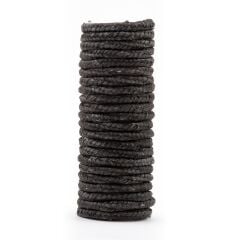 CAM ELYAF ÖRGÜLÜ GRAFİTLİ 12*12 MM (5 MT)