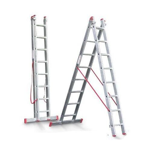 İKİ PARÇA SÜRGÜLÜ A TİPİ ALÜMİNYUM MERDİVEN 5,40 METRE(SATM.03)