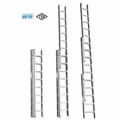 ÜÇ PARÇA SÜRGÜLÜ PTT TİPİ ALÜMİNYUM MERDİVEN 4,70 MT (ASM.09)