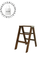 STEP GORDİOS AHŞAP ÇİFT ÇIKIŞLI 2 BASAMAKLI MERDİVEN